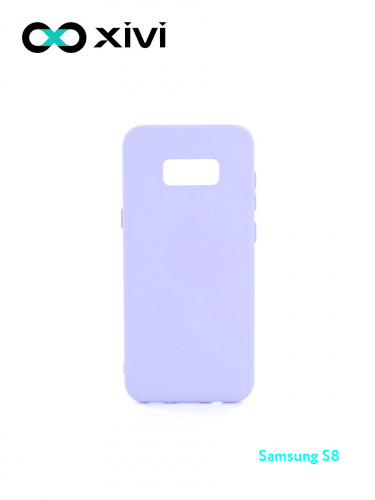 Накладка задняя Xivi для SAMSUNG Galaxy S8, Silicon Case, силикон, матовая, №11, цвет лавандовый 1