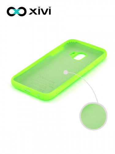 Накладка задняя Xivi для SAMSUNG Galaxy J2 CORE J260, Silicon Case, силикон, матовая, №61, цвет салатовый 2