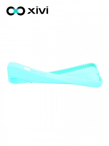 Накладка задняя Xivi для APPLE iPhone 12 6.1 6.1 Pro, Silicon Case, силикон, матовая, №8, цвет голубой 6