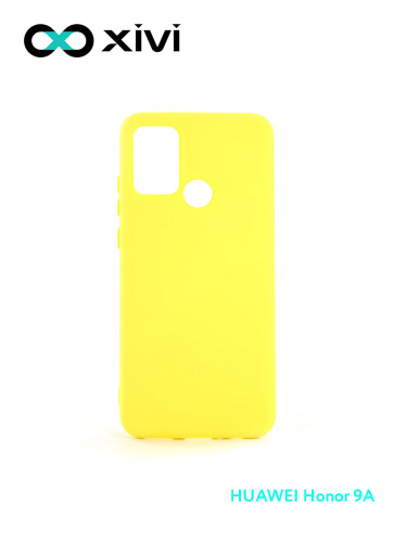 Накладка задняя Xivi для HUAWEI Honor 9A, Silicon Case, силикон, матовая, №41, цвет жёлтый 1