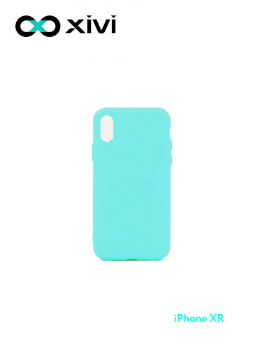 Накладка задняя Xivi для APPLE iPhone XR, Silicon Case, силикон, матовая, №8, цвет голубой 1