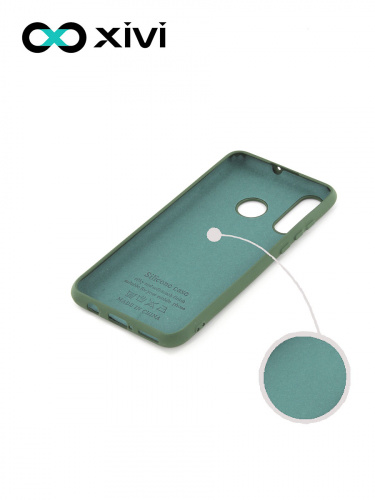 Накладка задняя Xivi для HUAWEI P30 Lite Nova 4E, Silicon Case, силикон, матовая, №59, цвет темно-зеленый 2