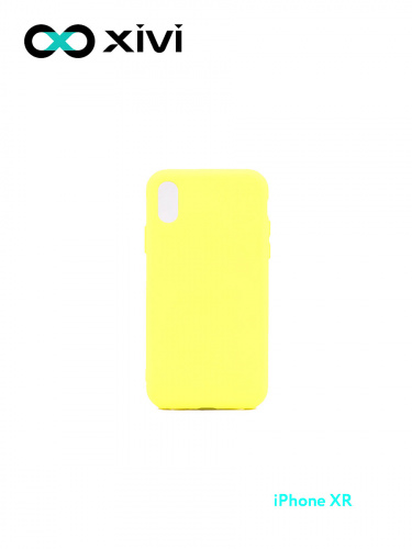 Накладка задняя Xivi для APPLE iPhone XR, Silicon Case, силикон, матовая, №41, цвет жёлтый 1
