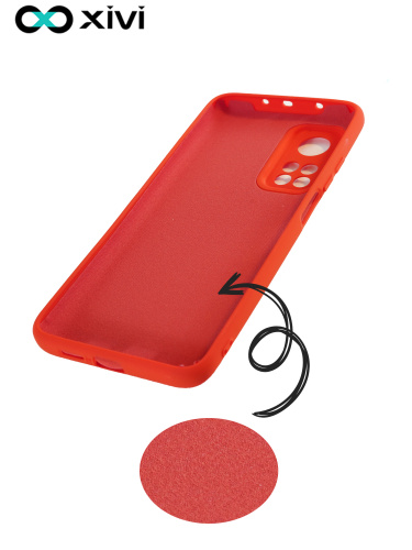 Накладка задняя Xivi для XIAOMI MI 10T, Silicon Case, силикон, матовая, №4, цвет морковный 3