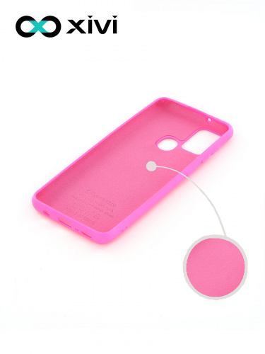Накладка задняя Xivi для SAMSUNG Galaxy A21S, Silicon Case, силикон, матовая, №33, цвет розовый 2