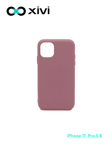 Накладка задняя Xivi для APPLE iPhone 11 Pro, Silicon Case, силикон, матовая, №73, цвет винный 1