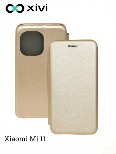 Чехол-книжка Xivi для XIAOMI MI 11, Fashion Case, на магните, экокожа, цвет золотой 6