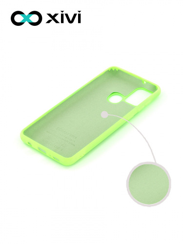 Накладка задняя Xivi для SAMSUNG Galaxy A21S, Silicon Case, силикон, матовая, №61, цвет салатовый 2