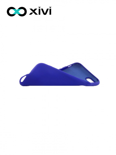 Накладка задняя Xivi для APPLE iPhone 7 8 SE2, Silicon Case, силикон, матовая, №47, цвет синий 6