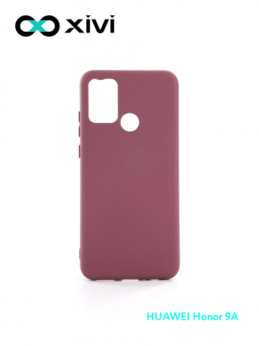 Накладка задняя Xivi для HUAWEI Honor 9A, Silicon Case, силикон, матовая, №73, цвет винный 1