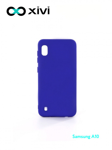 Накладка задняя Xivi для SAMSUNG Galaxy A10 A105, Silicon Case, силикон, матовая, №47, цвет синий 1