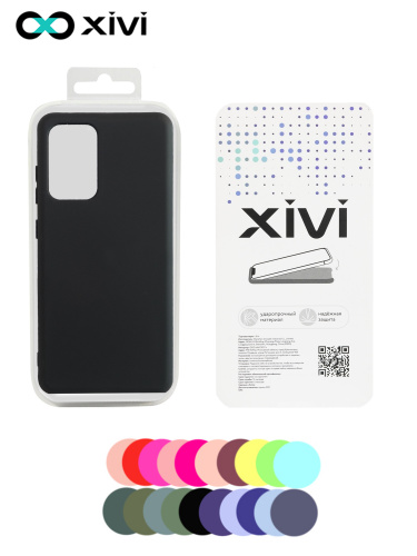 Накладка задняя Xivi для SAMSUNG  Galaxy A52, Silicon Case, силикон, матовая, №1, цвет чёрный (5)
