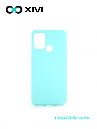 Накладка задняя Xivi для HUAWEI Honor 9A, Silicon Case, силикон, матовая, №8, цвет голубой 1