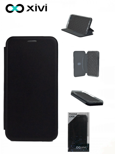 Чехол-книжка Xivi для SAMSUNG Galaxy A41, Fashion Case, на магните, экокожа, цвет чёрный 5