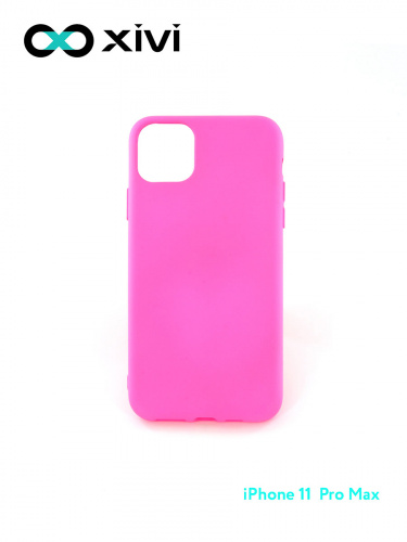 Накладка задняя Xivi для APPLE iPhone 11 Pro Max, Silicon Case, силикон, матовая, №33, цвет розовый 10