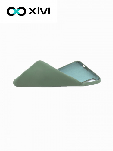 Накладка задняя Xivi для HUAWEI Y8P 2020 P SMART S, Silicon Case, силикон, матовая, №59, цвет темно-зеленый 6