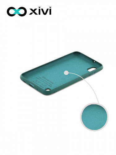 Накладка задняя Xivi для SAMSUNG Galaxy A10 A105, Silicon Case, силикон, матовая, №46, цвет изумрудный 2