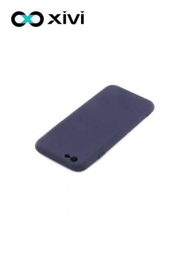 Накладка задняя Xivi для APPLE iPhone 6 6S (4.7), Silicon Case, силикон, матовая, №2, цвет индиго, тёмный 4