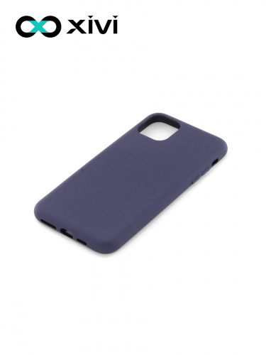 Накладка задняя Xivi для APPLE iPhone 11 Pro Max, Silicon Case, силикон, матовая, №2, цвет индиго, тёмный 3
