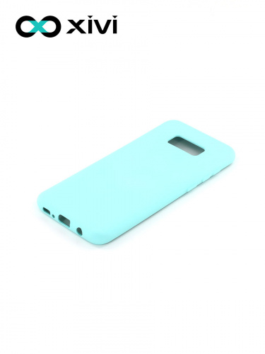 Накладка задняя Xivi для SAMSUNG Galaxy S8 Plus, Silicon Case, силикон, матовая, №8, цвет голубой 3