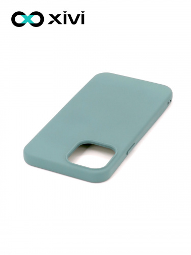 Накладка задняя Xivi для APPLE iPhone 12 6.1 6.1 Pro, Silicon Case, силикон, матовая, №56, цвет зелёный 4