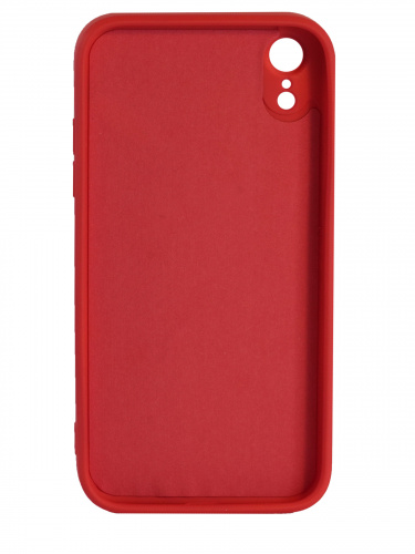 Накладка задняя для iPhone XR, Soft Touch, бархат, силикон, красный, в техпаке