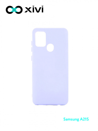 Накладка задняя Xivi для SAMSUNG Galaxy A21S, Silicon Case, силикон, матовая, №11, цвет лавандовый 1