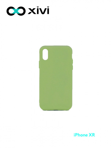 Накладка задняя Xivi для APPLE iPhone XR, Silicon Case, силикон, матовая, №57, цвет зелёный 1