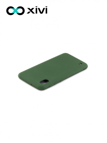 Накладка задняя Xivi для SAMSUNG Galaxy A10 A105, Silicon Case, силикон, матовая, №59, цвет темно-зелёный 4