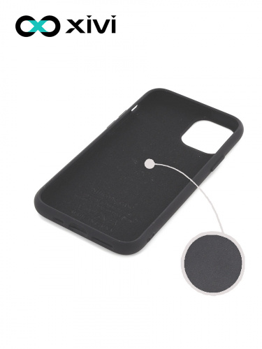 Накладка задняя Xivi для APPLE iPhone 11 Pro, Silicon Case, силикон, матовая, №1, цвет чёрный 2