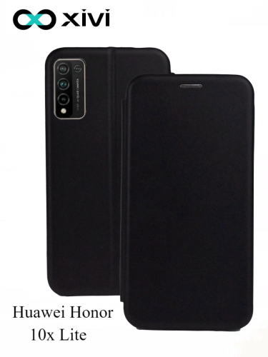 Чехол-книжка Xivi для HUAWEI Honor 10x Lite, Fashion Case, на магните, экокожа, цвет чёрный 6