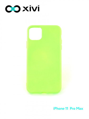 Накладка задняя Xivi для APPLE iPhone 11 Pro Max, Silicon Case, силикон, матовая, №61, цвет салатовый 10