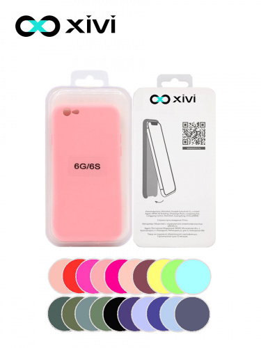 Накладка задняя Xivi для APPLE iPhone 6 6S (4.7), Silicon Case, силикон, матовая, №19, цвет розовый 5
