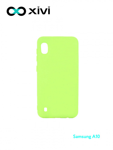 Накладка задняя Xivi для SAMSUNG Galaxy A10 A105, Silicon Case, силикон, матовая, №61, цвет салатовый 1