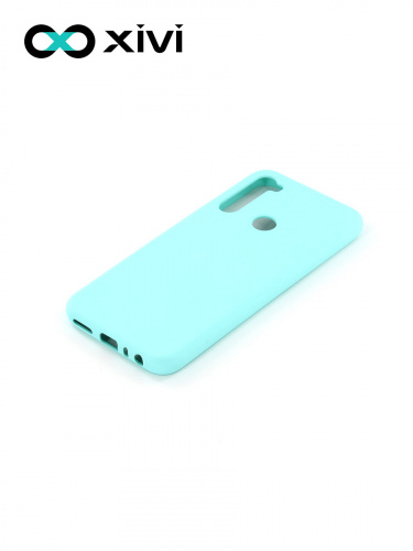 Накладка задняя Xivi для XIAOMI Redmi Note 8T, Silicon Case, силикон, матовая, №8, цвет голубой 3