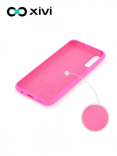 Накладка задняя Xivi для SAMSUNG Galaxy A50 A30S A50S, Silicon Case, силикон, матовая, №33, цвет розовый 2