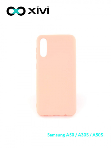 Накладка задняя Xivi для SAMSUNG Galaxy A50 A30S A50S, Silicon Case, силикон, матовая, №30, цвет розовый 1