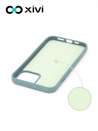 Накладка задняя Xivi для APPLE iPhone 12 6.1 6.1 Pro, Silicon Case, силикон, матовая, №56, цвет зелёный 2