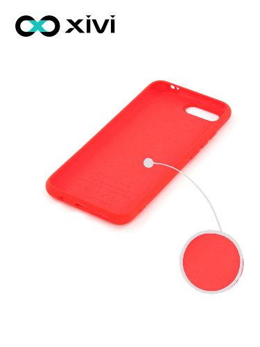 Накладка задняя Xivi для HUAWEI Honor 10, Silicon Case, силикон, матовая, №4, цвет морковный 2