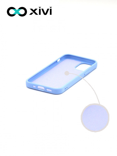 Накладка задняя Xivi для APPLE iPhone 12 5.4, Silicon Case, силикон, матовая, №42, цвет сиреневый 2