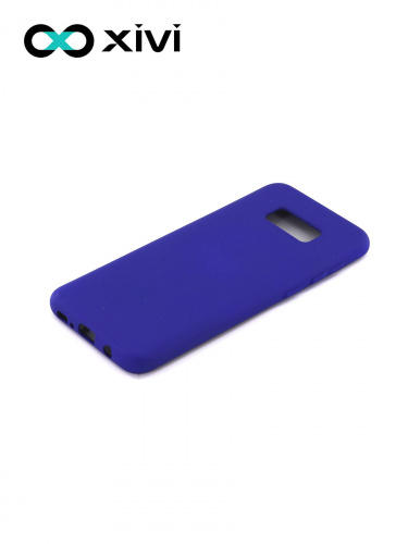 Накладка задняя Xivi для SAMSUNG Galaxy S8, Silicon Case, силикон, матовая, №47, цвет синий 3