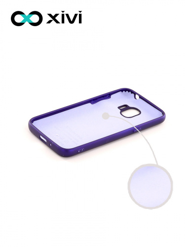 Накладка задняя Xivi для SAMSUNG Galaxy J2 2018 J250G, Silicon Case, силикон, матовая, №17, цвет фиолетовый 2