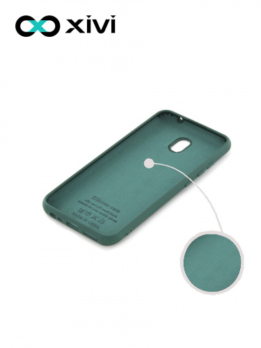 Накладка задняя Xivi для XIAOMI REDMI 8A, Silicon Case, силикон, матовая, №46, цвет изумрудный 2