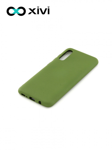 Накладка задняя Xivi для SAMSUNG Galaxy A50 A30S A50S, Silicon Case, силикон, матовая, №57, цвет зелёный 3