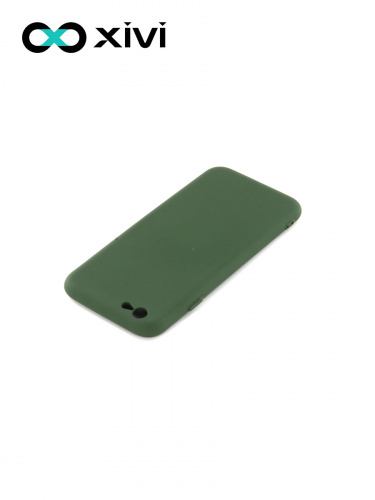 Накладка задняя Xivi для APPLE iPhone 6 6S (4.7), Silicon Case, силикон, матовая, №59, цвет темно-зеленый 4