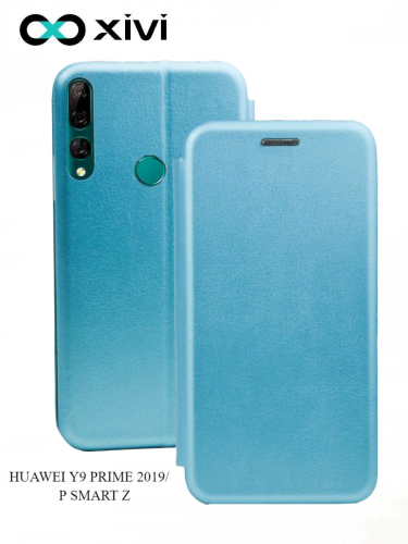 Чехол-книжка Xivi для HUAWEI Y9 PRIME 2019P SMART Z, Fashion Case, на магните, экокожа, цвет голубой 1