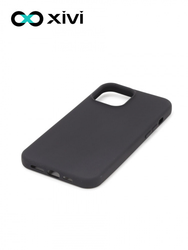 Накладка задняя Xivi для APPLE iPhone 12 6.7, Silicon Case, силикон, матовая, №1, цвет чёрный 3