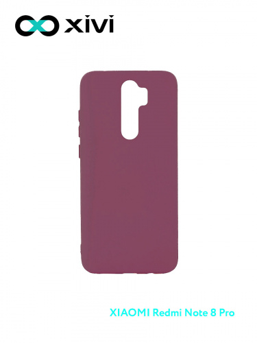 Накладка задняя Xivi для XIAOMI REDMI NOTE 8 PRO, Silicon Case, силикон, матовая, №73, цвет винный верный 1