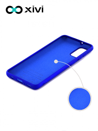 Накладка задняя Xivi для SAMSUNG Galaxy A41, Silicon Case, силикон, матовая, №47, цвет синий 2