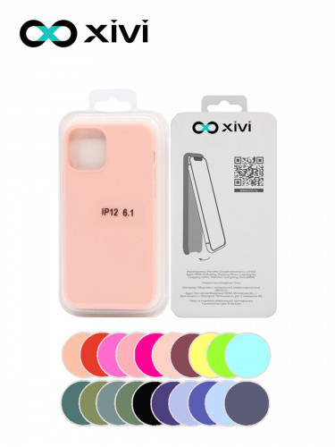 Накладка задняя Xivi для APPLE iPhone 12 6.1 6.1 Pro, Silicon Case, силикон, матовая, №30, цвет розовый 5